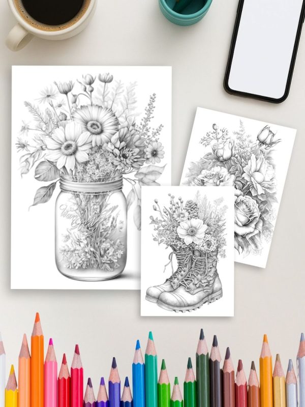 Felicidade em Flores – 50 Novos Desenhos PDF (Vol. 2) - Imagem 4