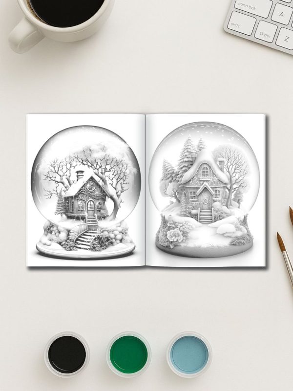100 Fantasia Dentro de Bolas de Cristal Colorir PDF - Imagem 3