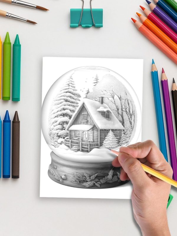 100 Fantasia Dentro de Bolas de Cristal Colorir PDF - Imagem 5