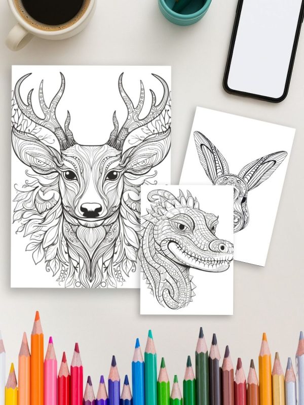 54 Animais com Padrões Intricados Pintar em PDF - Imagem 4