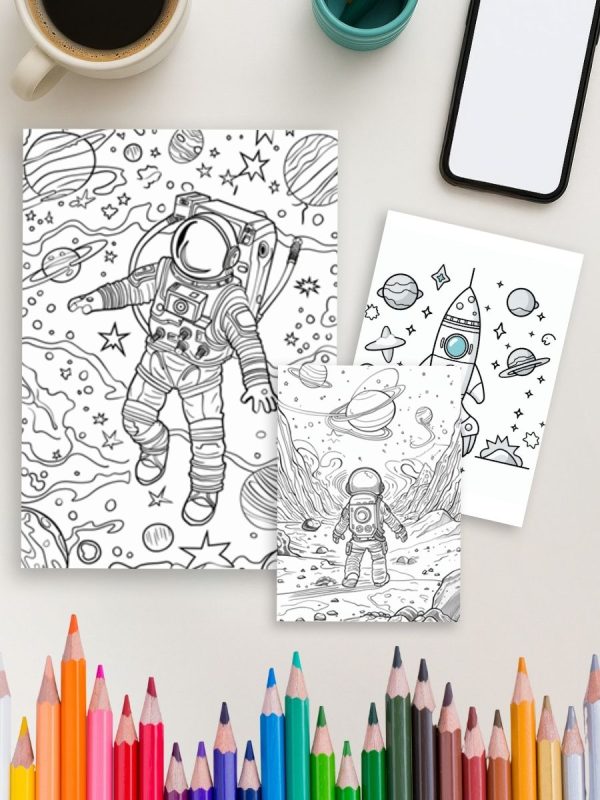Missão Espacial – 184 Desenhos de Colorir para Crianças - Imagem 4