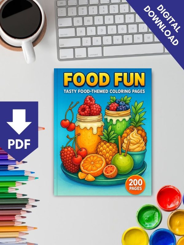 200 Desenhos Deliciosos de Comidas em PDF para Colorir - Imagem 2