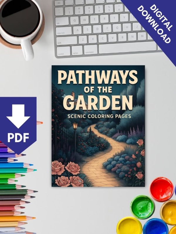 Caminhos do Jardim – 25 Desenhos Grátis para Pintar PDF - Imagem 2