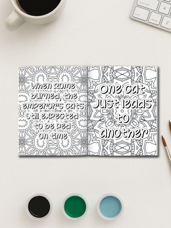 25 Desenhos de Gatos com Mandalas e Frases em PDF - Imagem 3