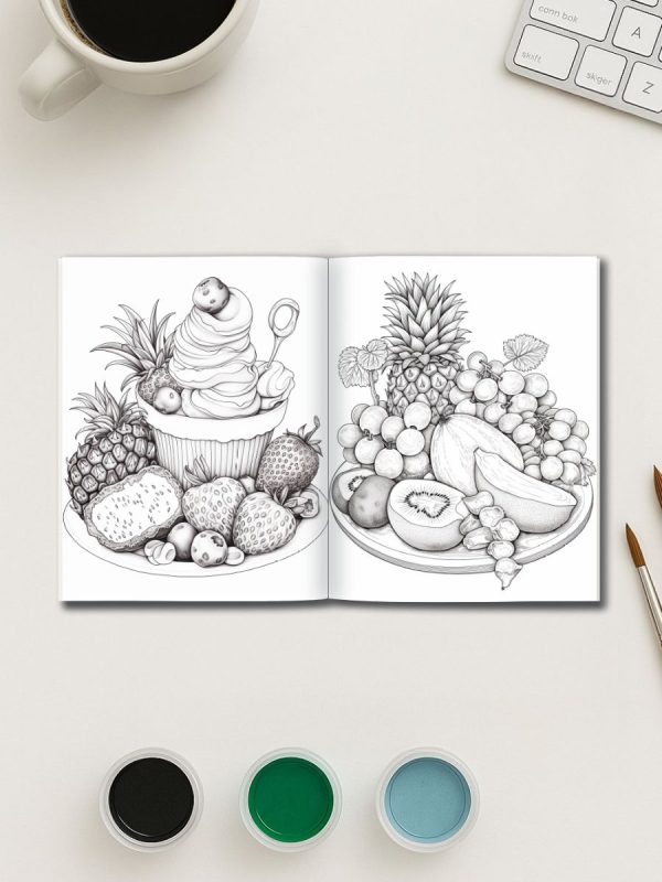 200 Desenhos Deliciosos de Comidas em PDF para Colorir - Imagem 3