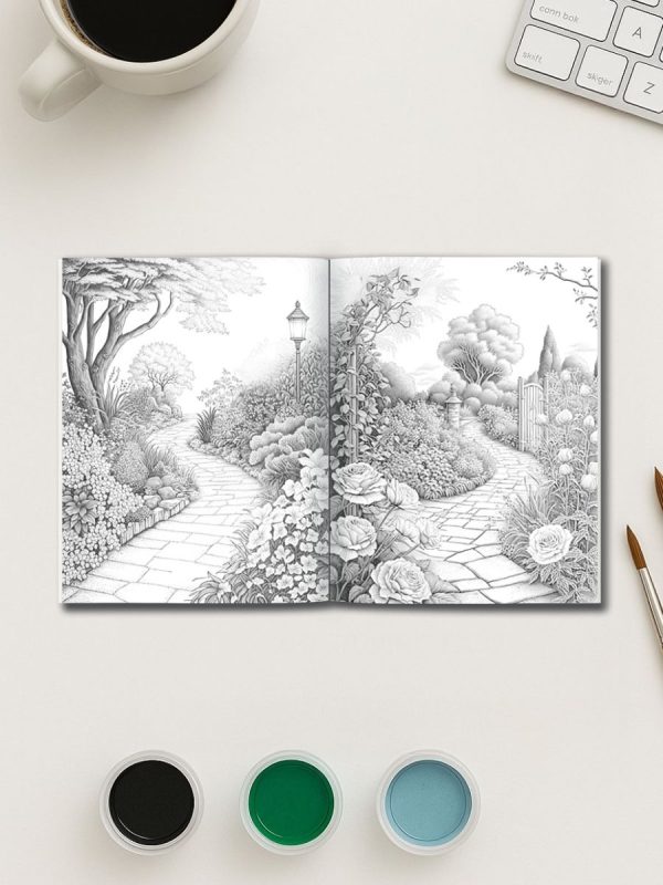 Caminhos do Jardim – 25 Desenhos Grátis para Pintar PDF - Imagem 3