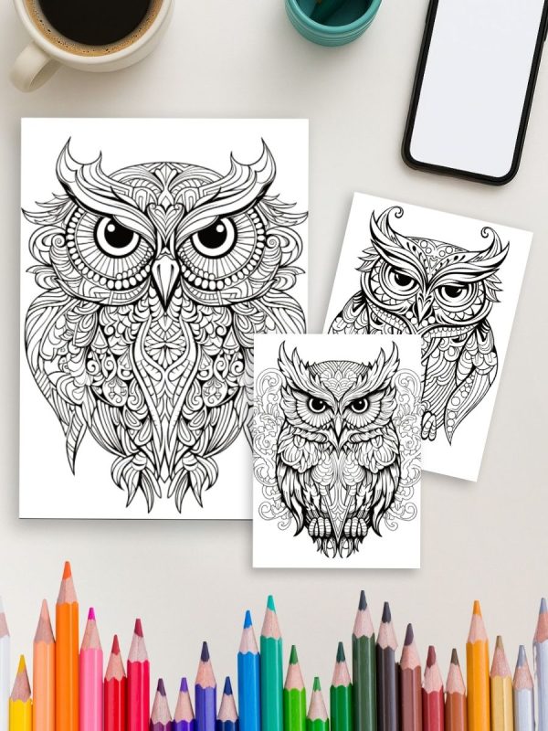 50 Desenhos de Corujas para Baixar em PDF e Colorir - Imagem 4