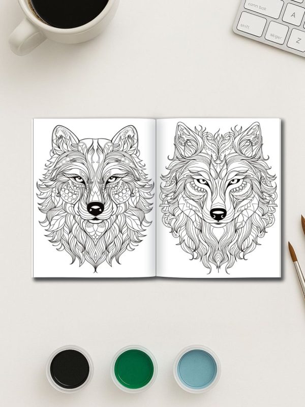 50 Desenhos de Colorir com Lobos em PDF para Imprimir - Imagem 3