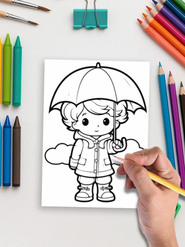 200 Desenhos de Clima e Estações do Ano Colorir PDF - Imagem 5