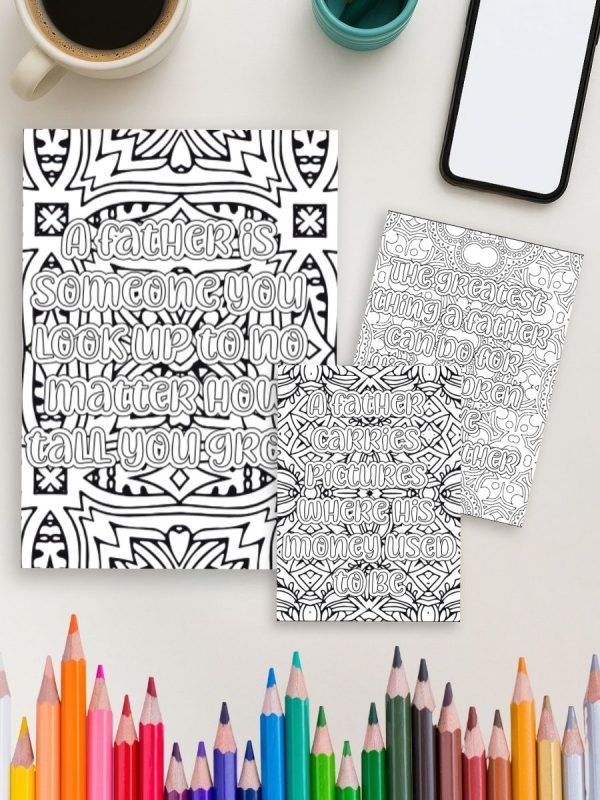 25 Desenhos com Frases para o Dia dos Pais em PDF - Imagem 4