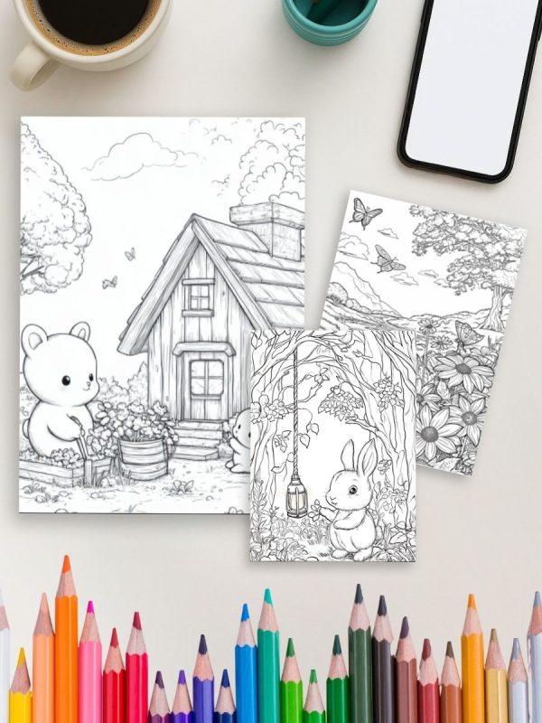 259 Paisagens Lindas para Colorir - Adultos e Adolescentes - Imagem 4