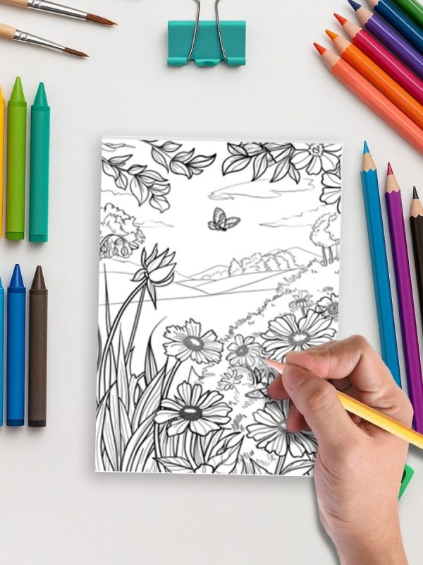 259 Paisagens Lindas para Colorir - Adultos e Adolescentes - Imagem 5