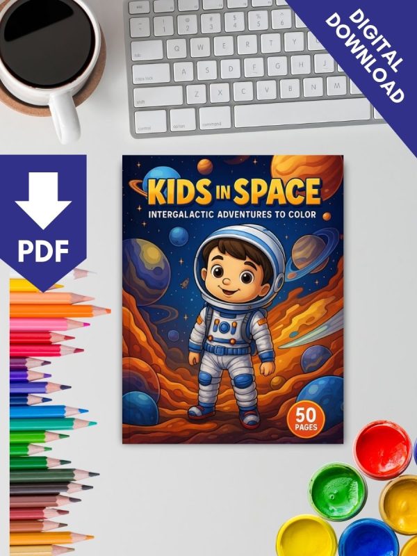 Crianças no Espaço – 50 Aventuras Intergalácticas para Colorir - Imagem 2