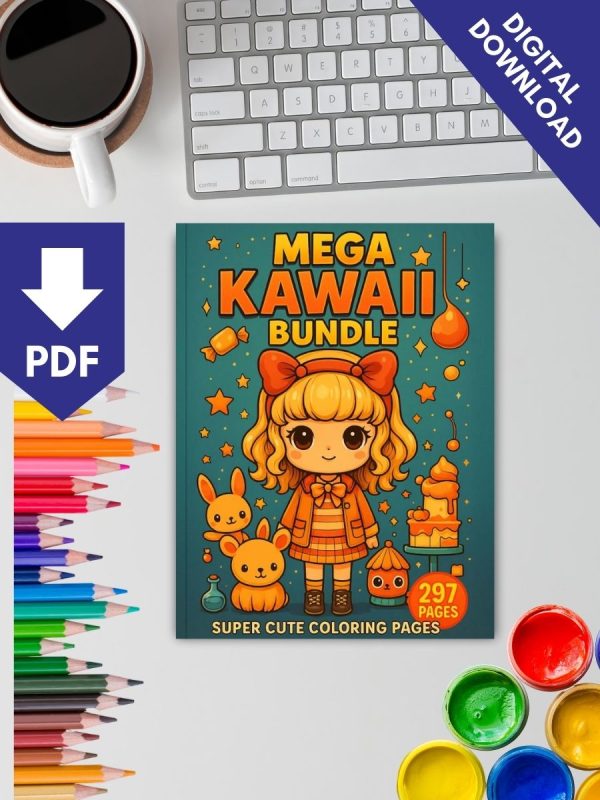 297 Desenhos Kawaii Super Fofos para Colorir em PDF - Imagem 2