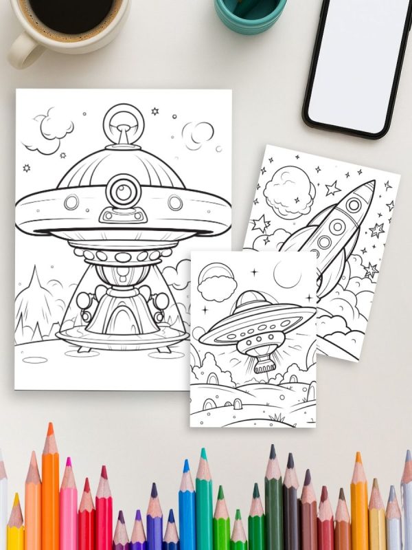 Crianças no Espaço – 50 Aventuras Intergalácticas para Colorir - Imagem 4