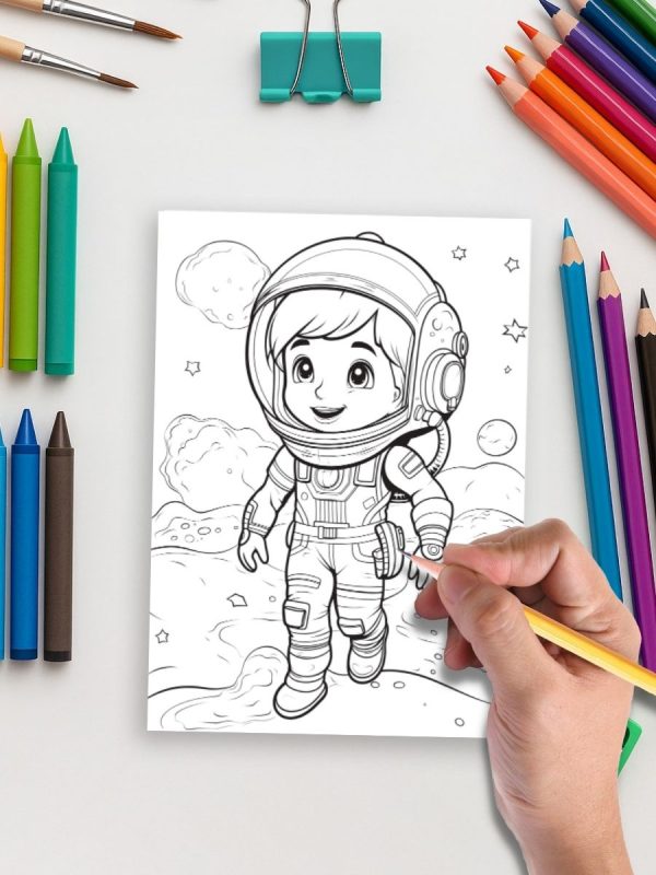 Crianças no Espaço – 50 Aventuras Intergalácticas para Colorir - Imagem 5