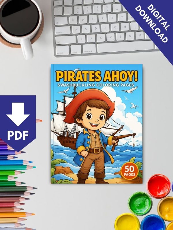 Piratas à Vista! – 50 Desenhos em PDF para Colorir - Imagem 2