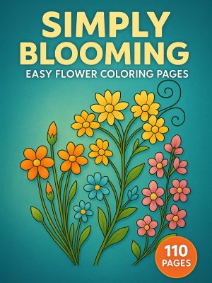 110 Desenhos de Flores em PDF Fáceis de Colorir