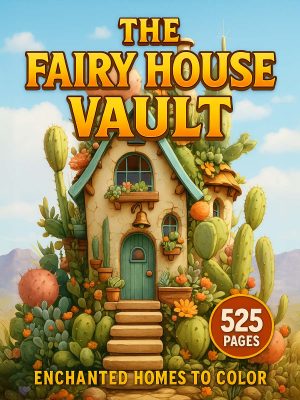 Casas de Fadas – 525 Lares Encantados em PDF para Colorir