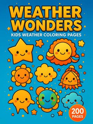 200 Desenhos de Clima e Estações do Ano Colorir PDF