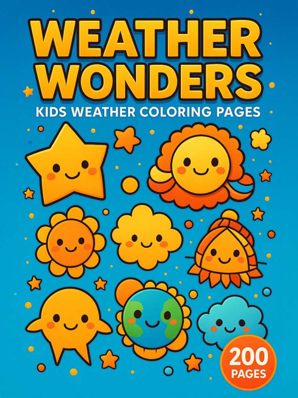 200 Desenhos de Clima e Estações do Ano Colorir PDF