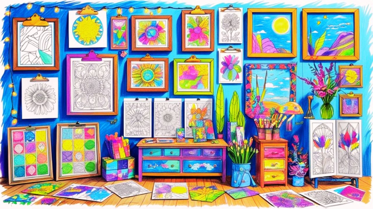 Ideias Criativas para Exibir seus Seus Desenhos Pintados